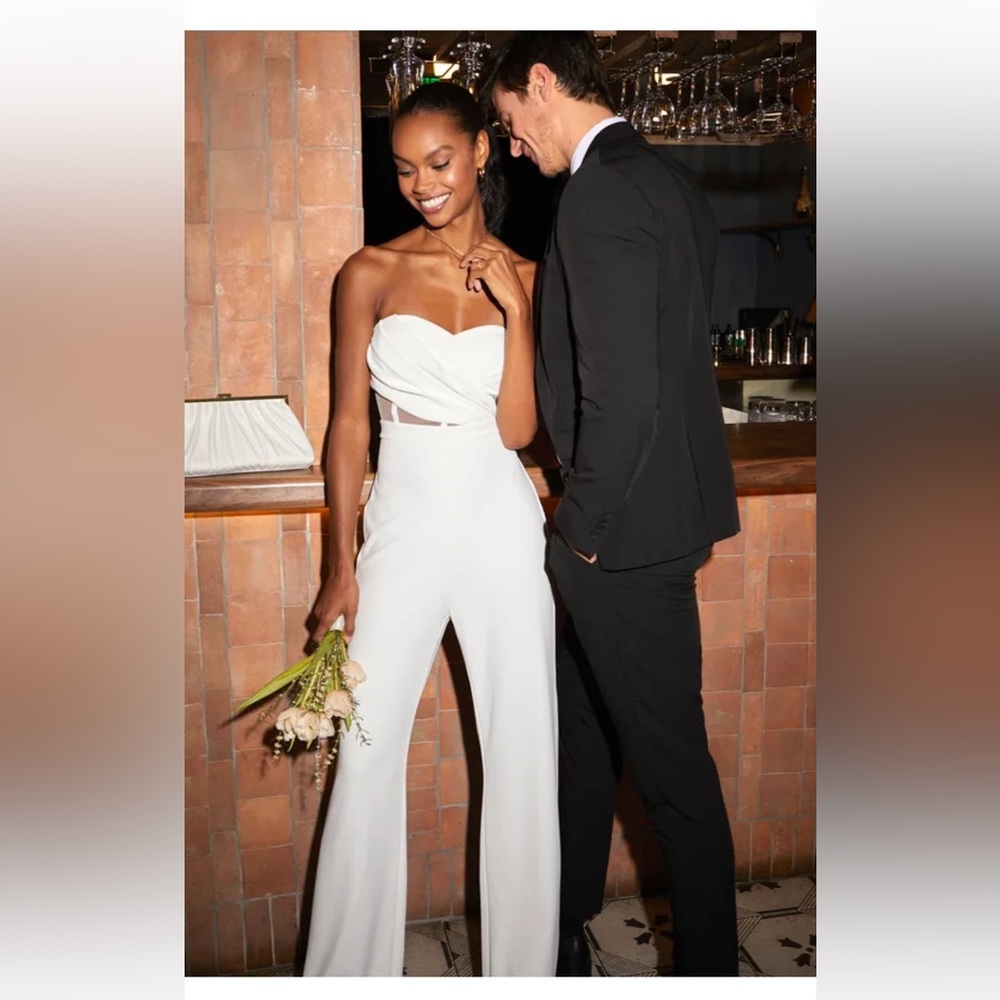 Surely Stunning Strapless Jumpsuit M
